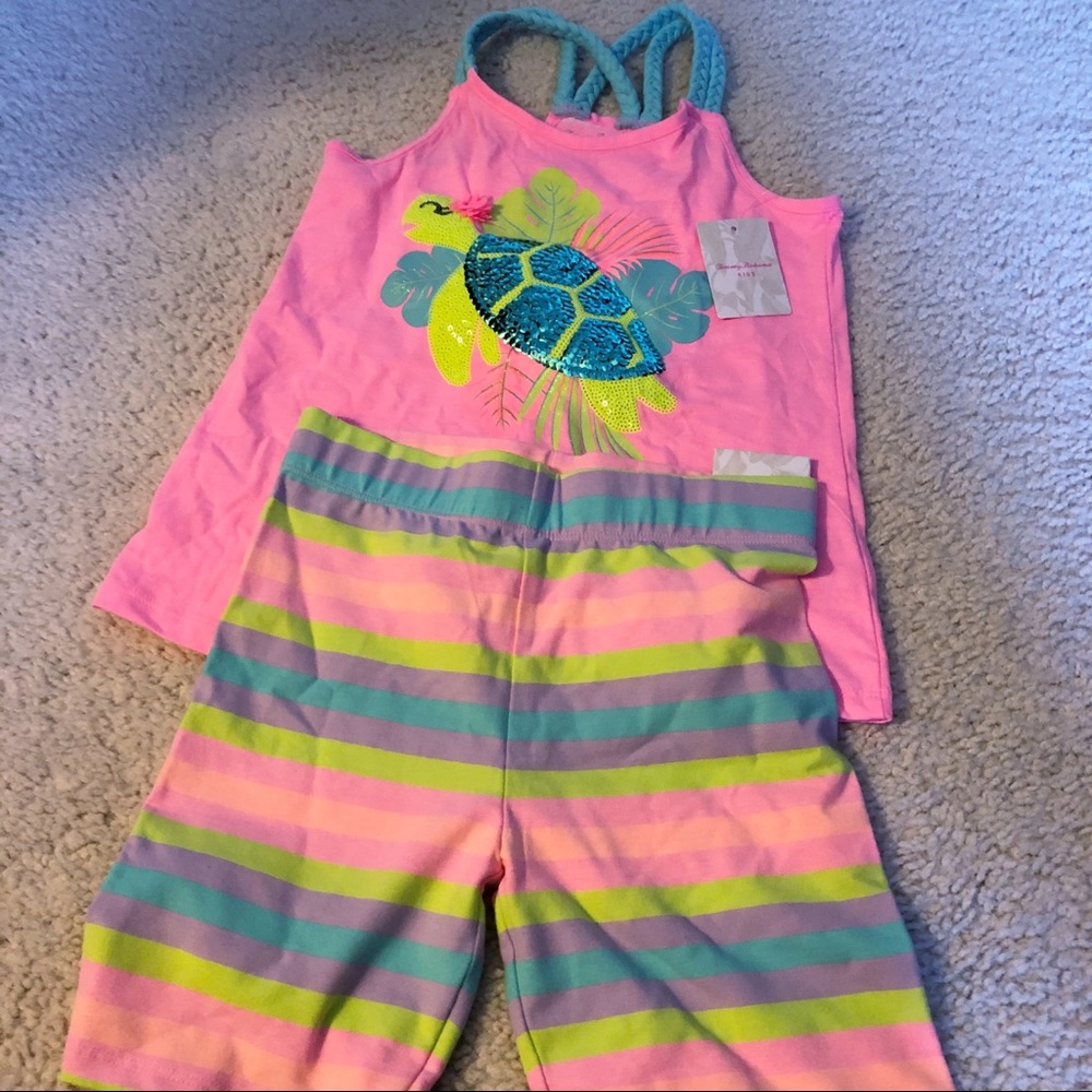 Tommy Bahama Girls Tank Top and Matching Short Set size 7-8
